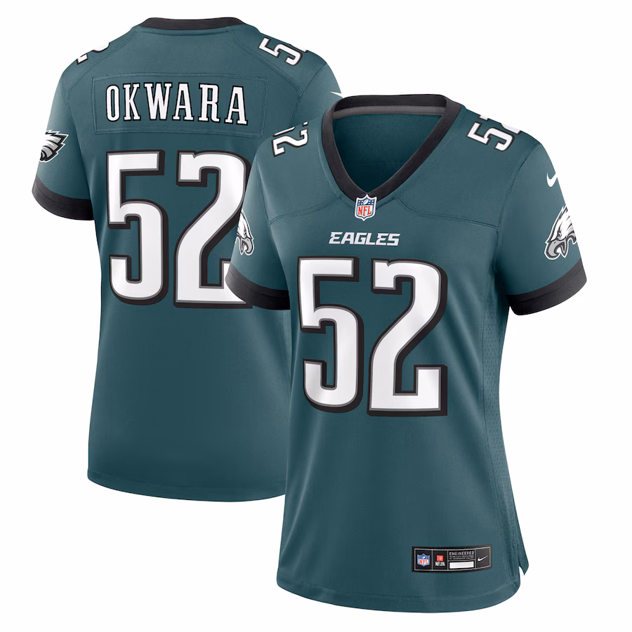 Women's Philadelphia Eagles Julian Okwara Nike Midnight Green Game Jersey - Ujersey Shop
