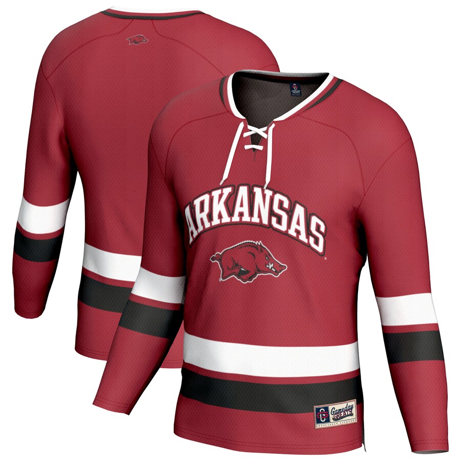 Youth GameDay Greats Cardinal Arkansas Razorbacks Spirit Hockey Jersey - Ujersey Shop