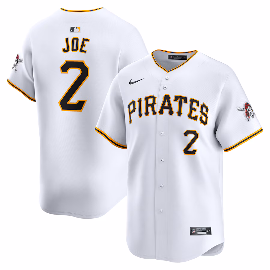 Men's Pittsburgh Pirates Connor Joe Nike White Home Limited Player Jersey - Ujersey Shop