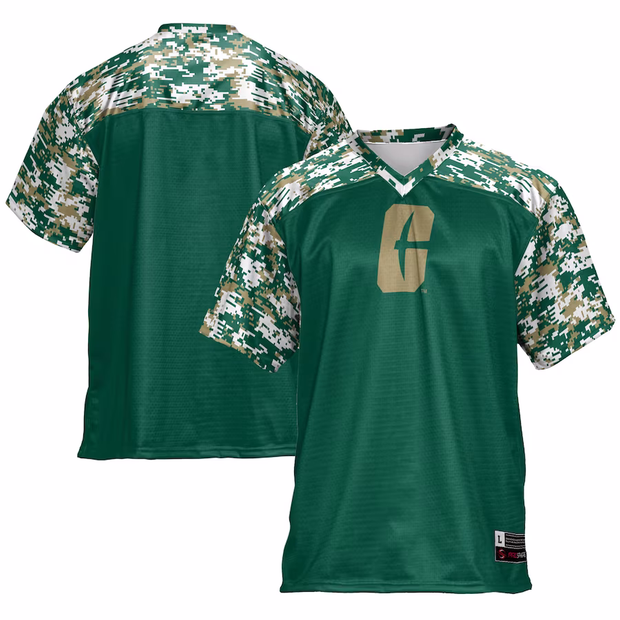 Charlotte 49ers GameDay Greats Football Jersey - Green - Ujersey Shop