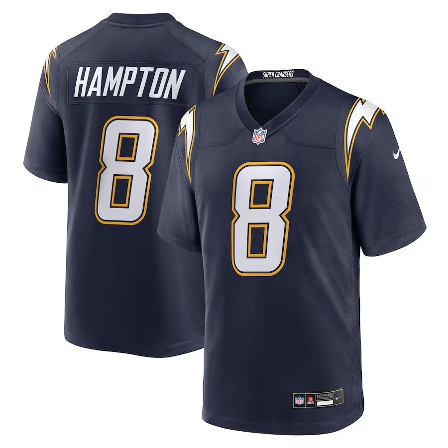 Men's Los Angeles Chargers Omarion Hampton Nike Navy Alternate Super Chargers Game Player Jersey - Ujersey Shop