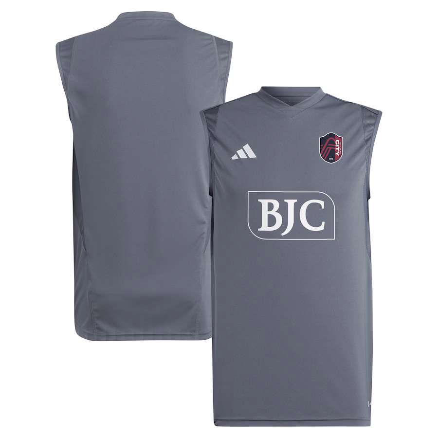 Men's St. Louis City SC adidas Gray 2024 Sleeveless Training Jersey - Ujersey Shop