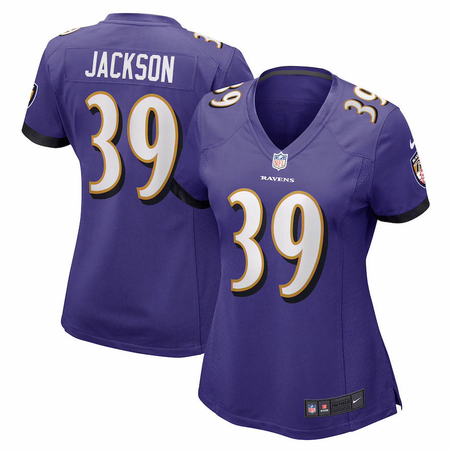 Women's Baltimore Ravens Eddie Jackson Nike Purple Game Jersey - Ujersey Shop