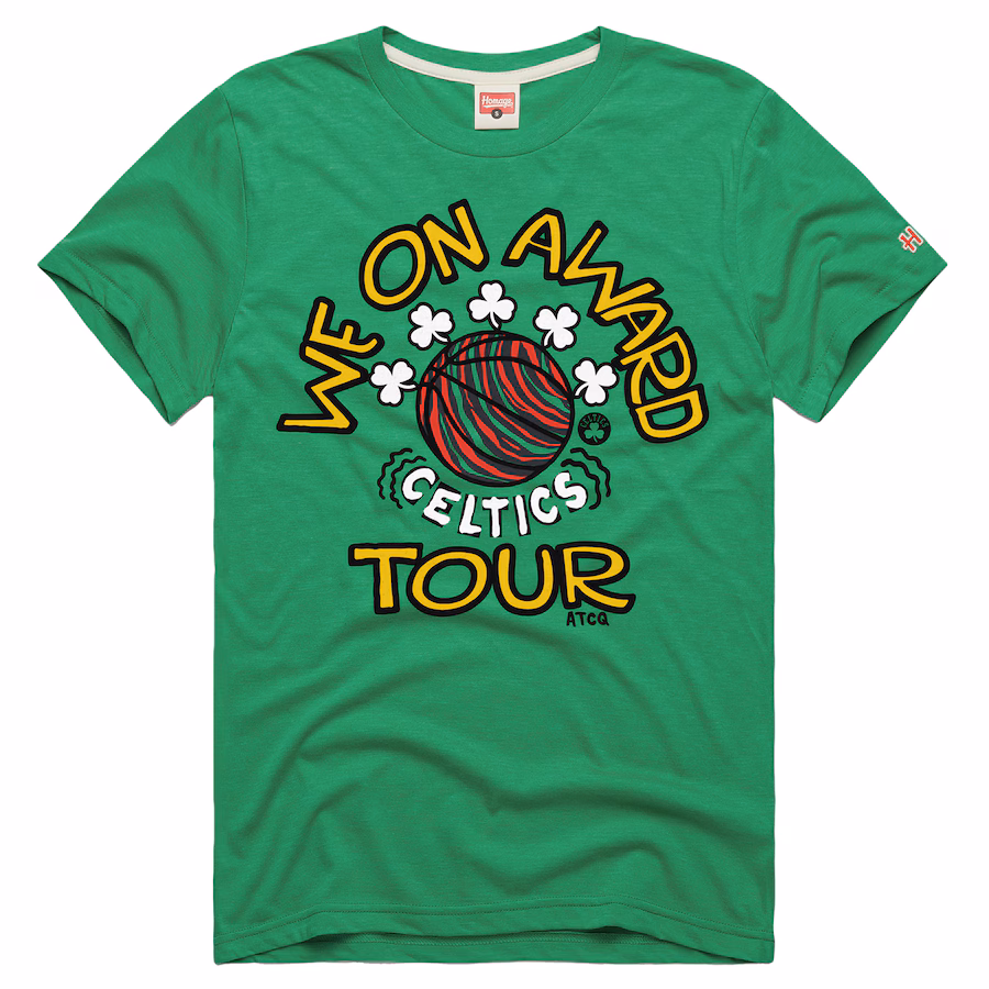 Men's Boston Celtics Green A Tribe Called Quest x NBA We On Award Tour T-Shirt - Ujersey Shop