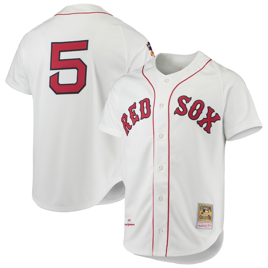 Men's Boston Red Sox Nomar Garciaparra Mitchell & Ness White 1997 Cooperstown Collection Authentic Jersey - Ujersey Shop