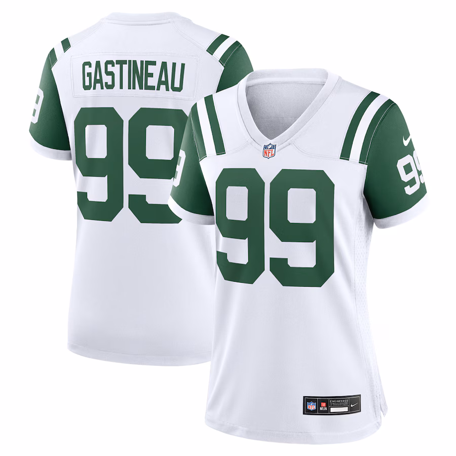 Women's New York Jets Mark Gastineau Nike White Classic Alternate Retired Player Game Jersey - Ujersey Shop
