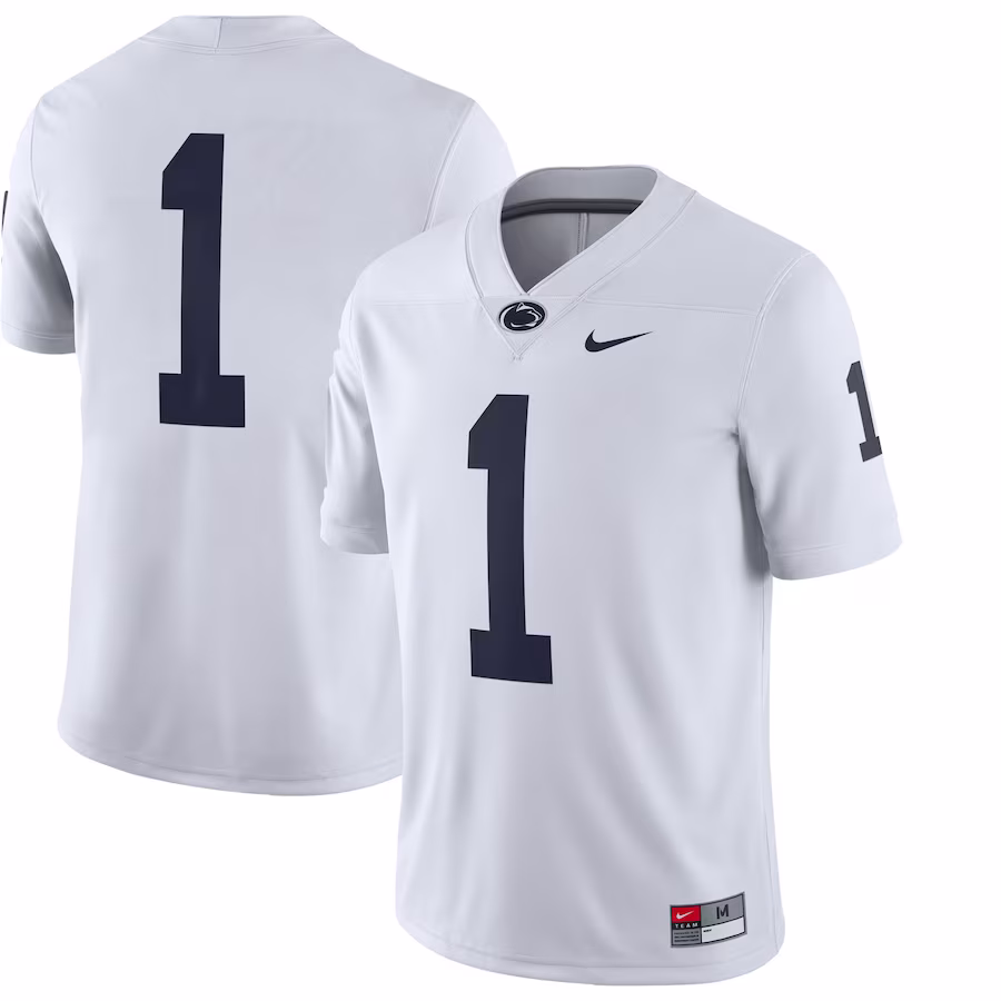 #1 Penn State Nittany Lions Nike Game Player Jersey - White - Ujersey Shop