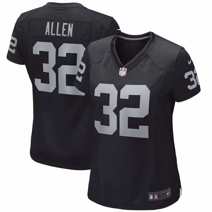 Women's Las Vegas Raiders Marcus Allen Nike Black Game Retired Player Jersey - Ujersey Shop