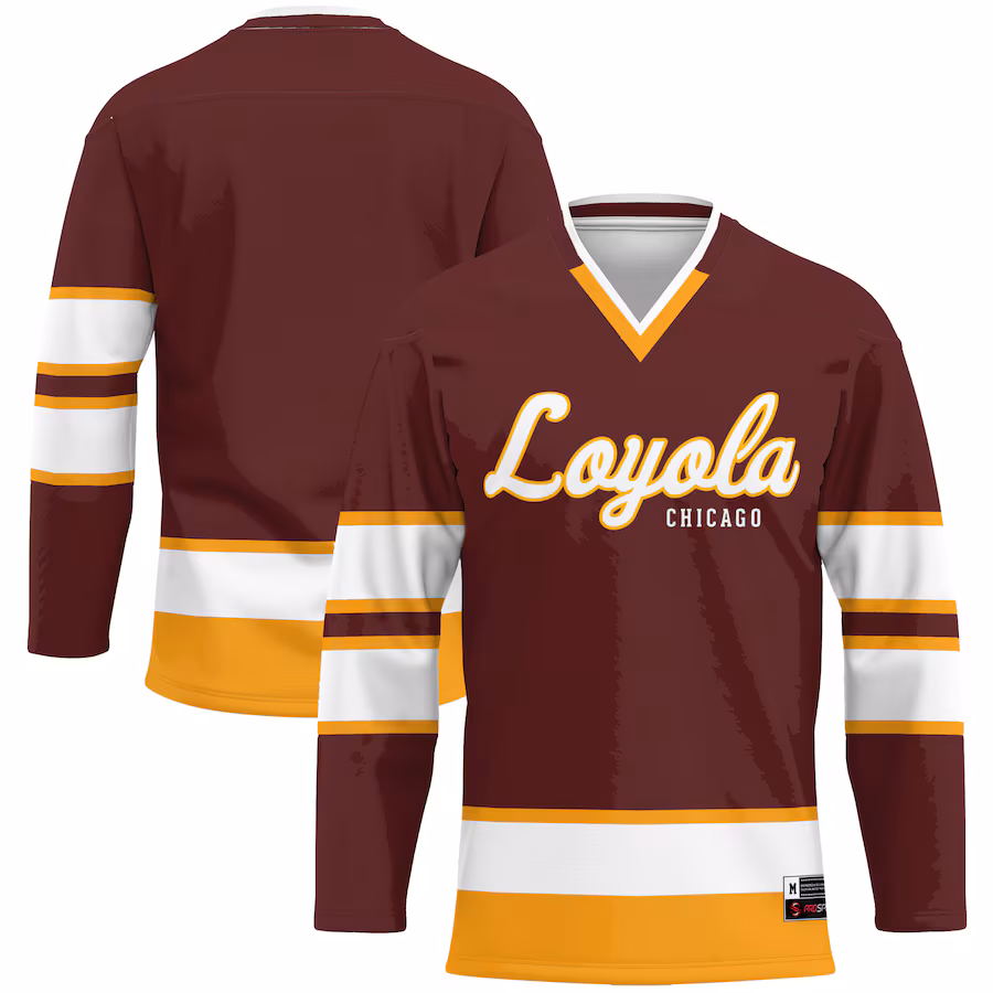 Men's GameDay Greats Maroon Loyola Chicago Ramblers Hockey Jersey - Ujersey Shop