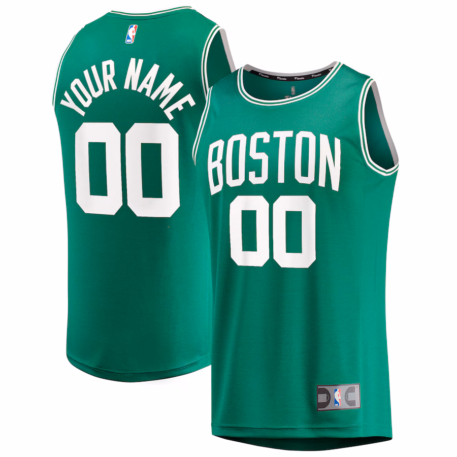 Youth Boston Celtics  Fanatics Green Fast Break Custom Jersey - Icon Edition - Ujersey Shop