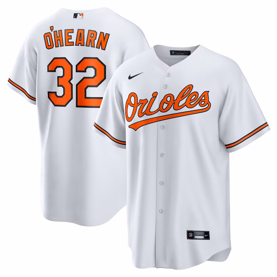Men's Baltimore Orioles Ryan O'Hearn Nike White Home Replica Jersey - Ujersey Shop