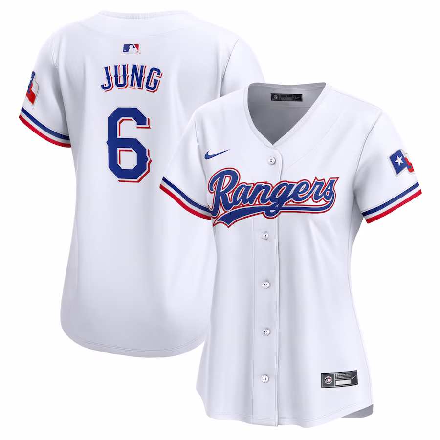 Women's Texas Rangers Josh Jung Nike White Home Limited Player Jersey - Ujersey Shop