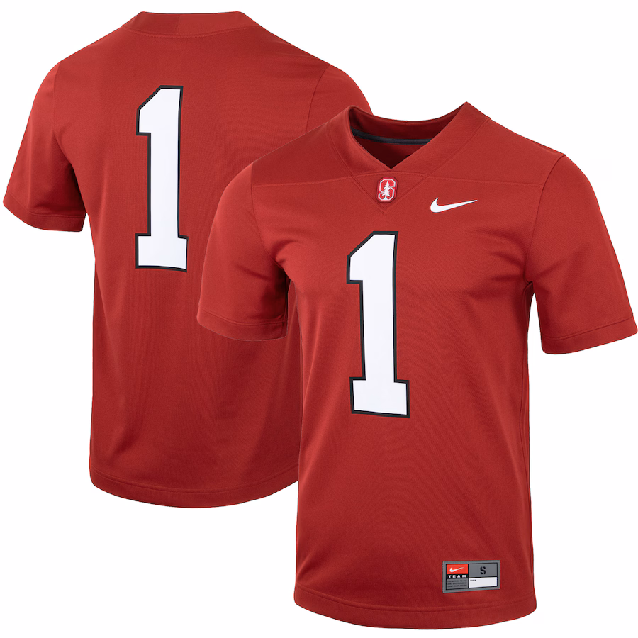 Men's Nike #1 Cardinal Stanford Cardinal Untouchable Football Jersey - Ujersey Shop