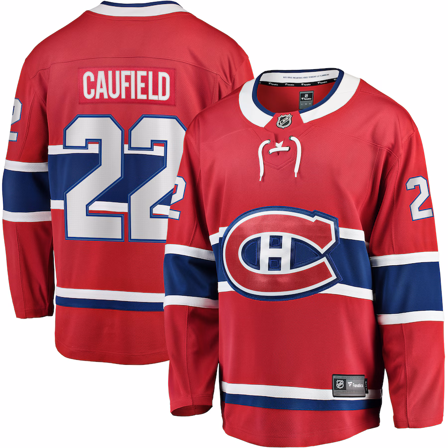 Men's Montreal Canadiens Cole Caufield Fanatics Red Home Breakaway Replica Jersey - Ujersey Shop