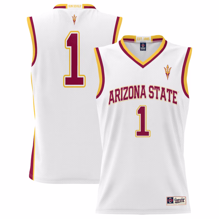 #1  Arizona State Sun Devils GameDay Greats  Lightweight Basketball Jersey - White - Ujersey Shop