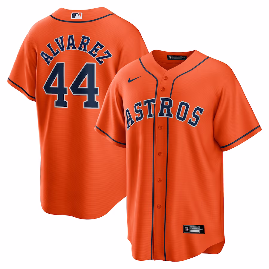 Men's Houston Astros Yordan Álvarez Nike Orange Alternate Replica Player Jersey - Ujersey Shop