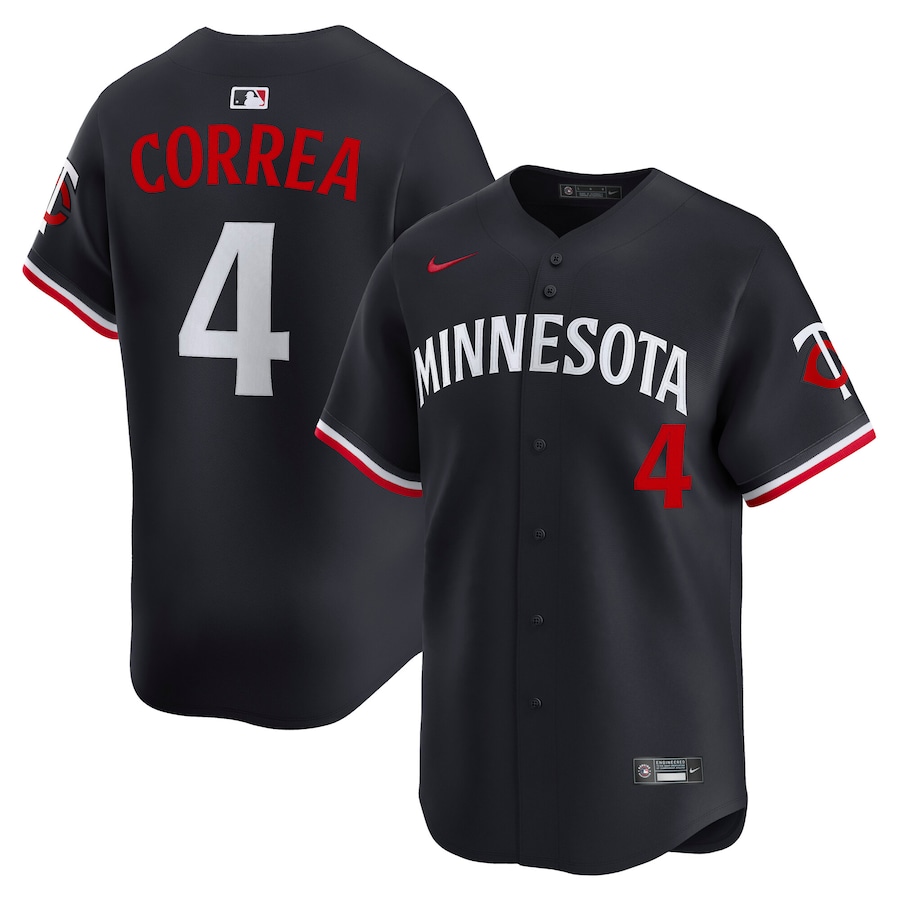 Men's Minnesota Twins Carlos Correa Nike Navy Alternate Limited Jersey - Ujersey Shop