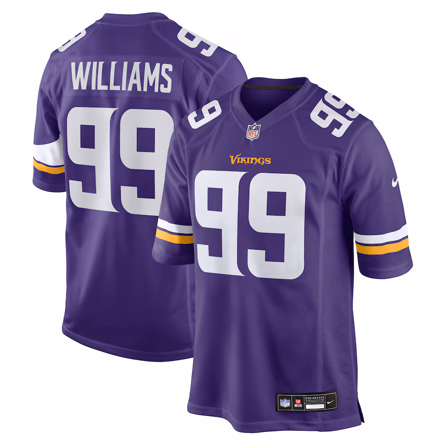 Men's Minnesota Vikings Elijah Williams Nike Purple Team Game Jersey - Ujersey Shop
