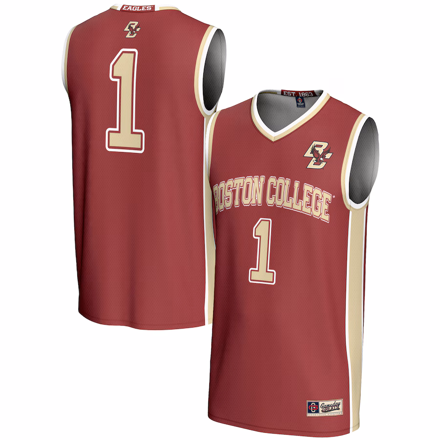 #1 Boston College Eagles GameDay Greats Youth Lightweight Basketball Jersey - Maroon - Ujersey Shop