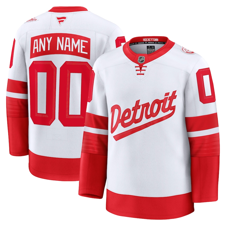 Men's Detroit Red Wings Fanatics White 2025 NHL Stadium Series Premium Custom Jersey - Ujersey Shop