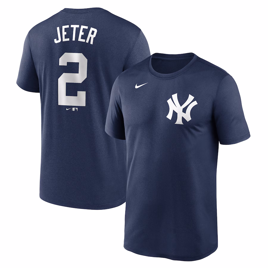 Men's New York Yankees Derek Jeter Nike Navy Legend Name & Number Performance T-Shirt - Ujersey Shop