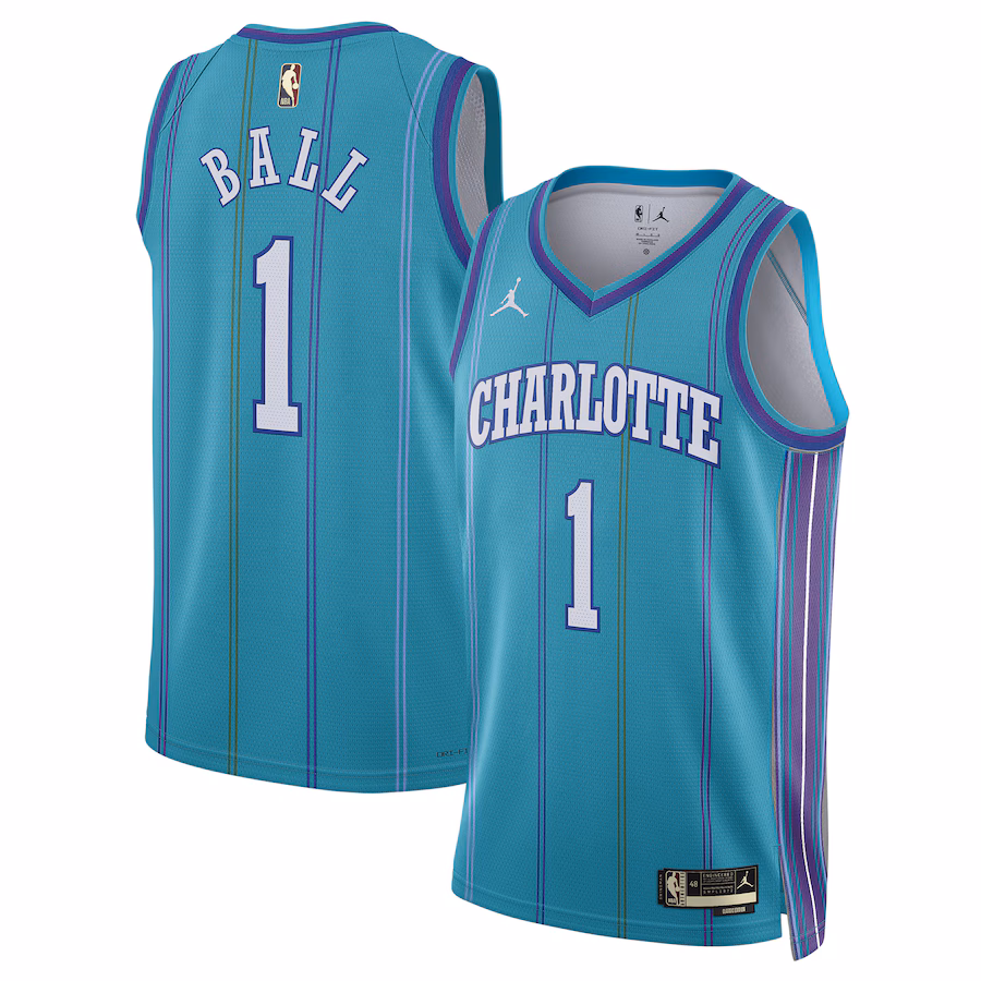 Unisex Charlotte Hornets LaMelo Ball Jordan Brand Teal 2023/24 Swingman Replica Jersey - Classic Edition - Ujersey Shop