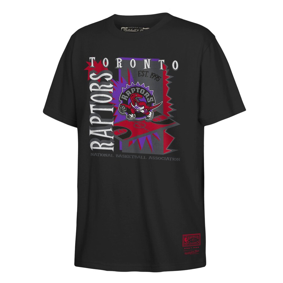 Youth Toronto Raptors Mitchell & Ness Black Retro '90s Poster T-Shirt - Ujersey Shop
