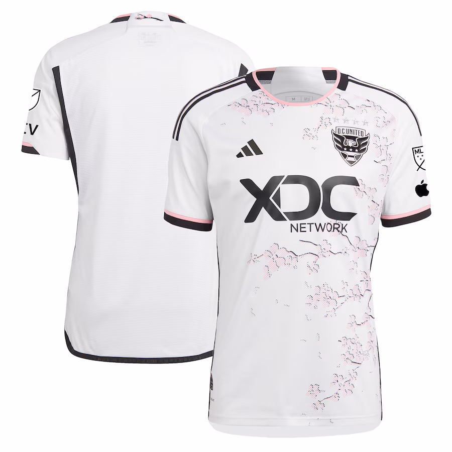 Men's D.C. United adidas White 2023 The Cherry Blossom Kit Authentic Jersey - Ujersey Shop