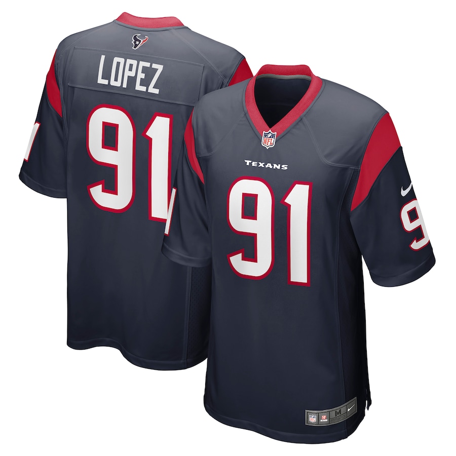 Men's Houston Texans Roy Lopez Nike Navy Player Game Jersey - Ujersey Shop
