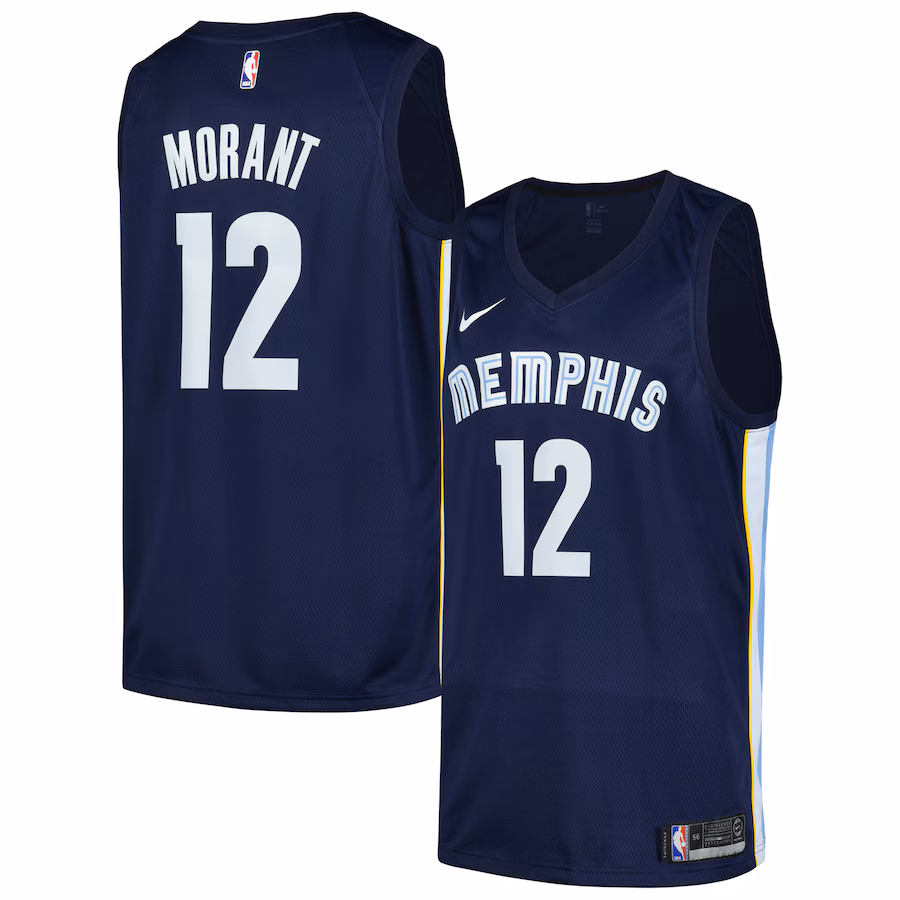 Men's Memphis Grizzlies Ja Morant Nike Navy Swingman Player Jersey - Icon Edition - Ujersey Shop