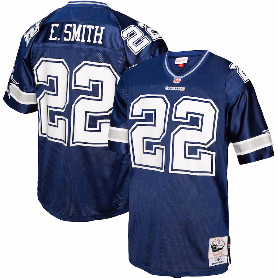 Men's Dallas Cowboys Emmitt Smith Mitchell & Ness Navy Legacy Replica Jersey - Ujersey Shop