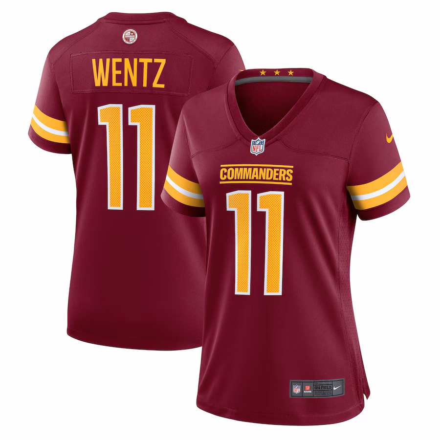 Women's Washington Commanders Carson Wentz Nike Burgundy Game Jersey - Ujersey Shop