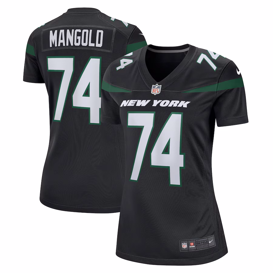 Women's New York Jets Nick Mangold Nike Black Retired Player Jersey - Ujersey Shop