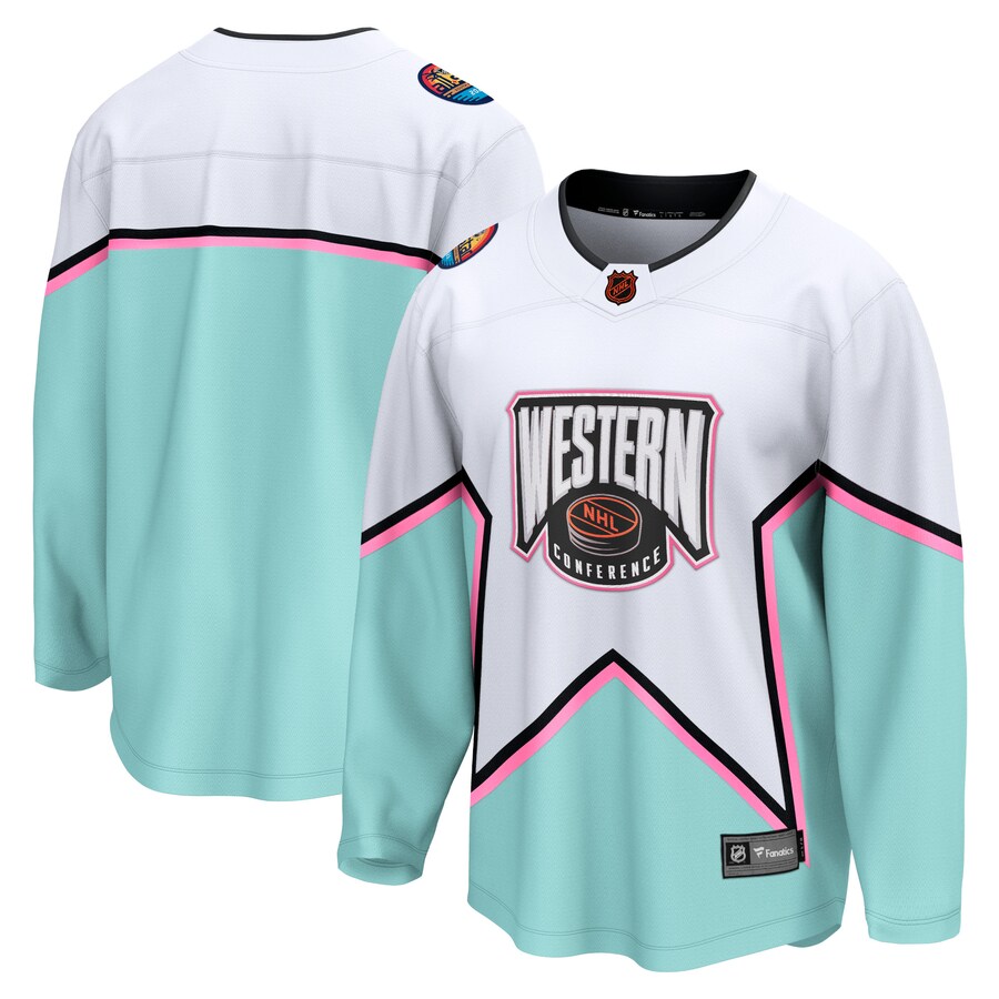 Men's Fanatics Branded White 2023 NHL All-Star Game Western Conference Breakaway Jersey - Ujersey Shop