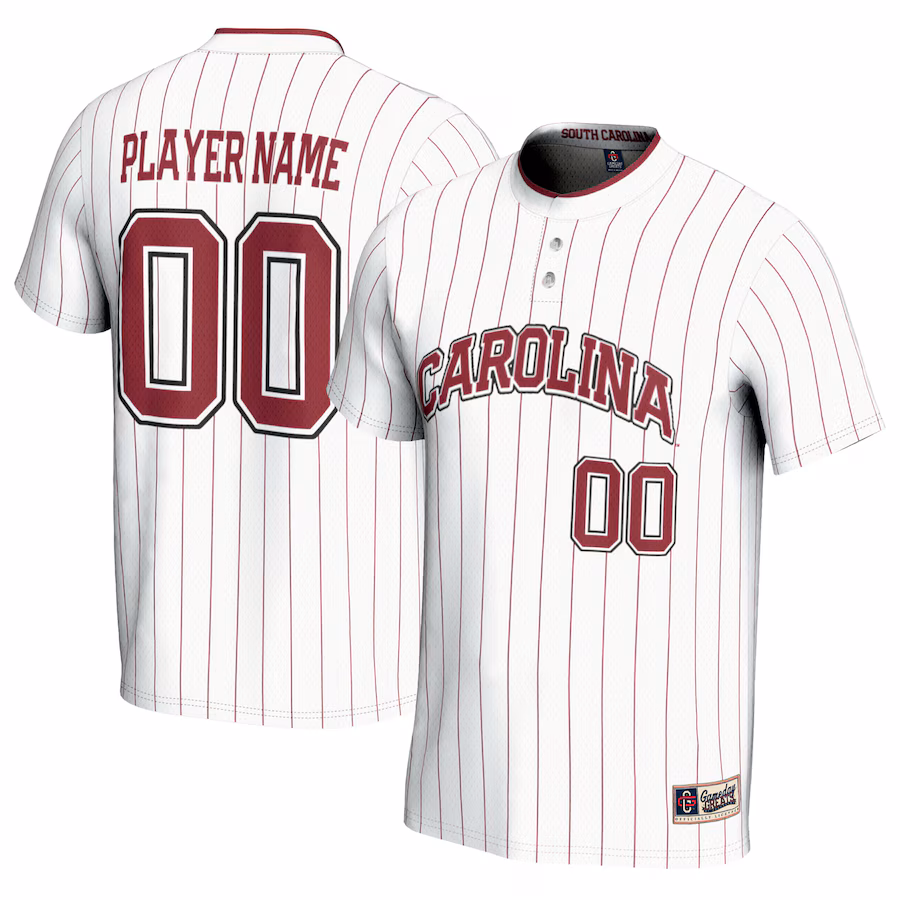 South Carolina Gamecocks GameDay Greats Unisex NIL Pick-A-Player Lightweight Softball Jersey - White - Ujersey Shop