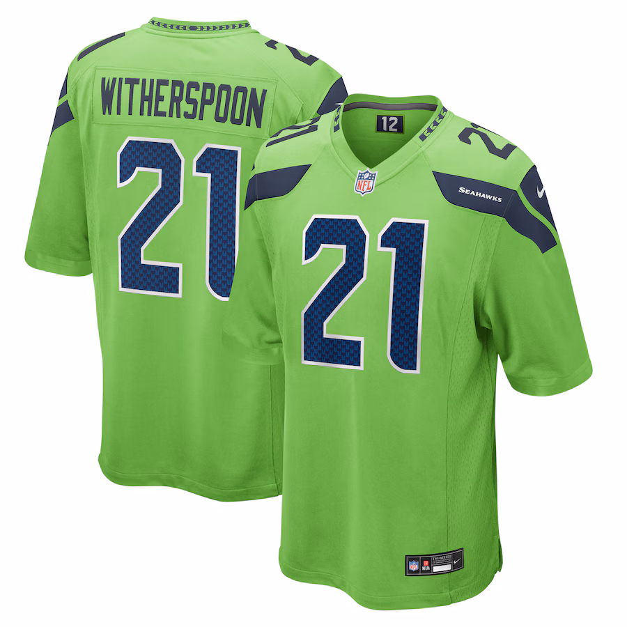 Men's Seattle Seahawks Devon Witherspoon Nike Neon Green  Game Jersey - Ujersey Shop