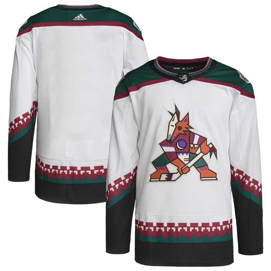 Men's Arizona Coyotes adidas White Away Primegreen Authentic Pro Blank Jersey - Ujersey Shop