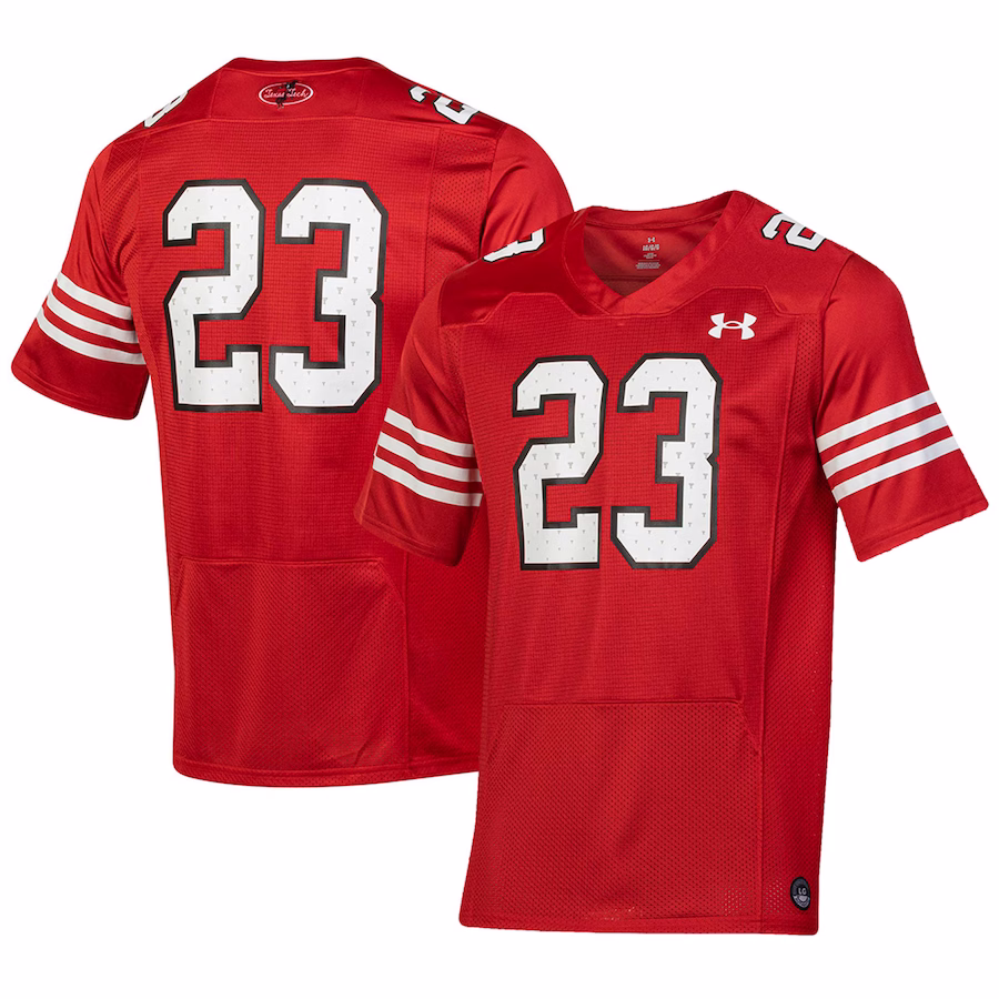 #23 Texas Tech Red Raiders Under Armour Throwback Replica Jersey - Red - Ujersey Shop