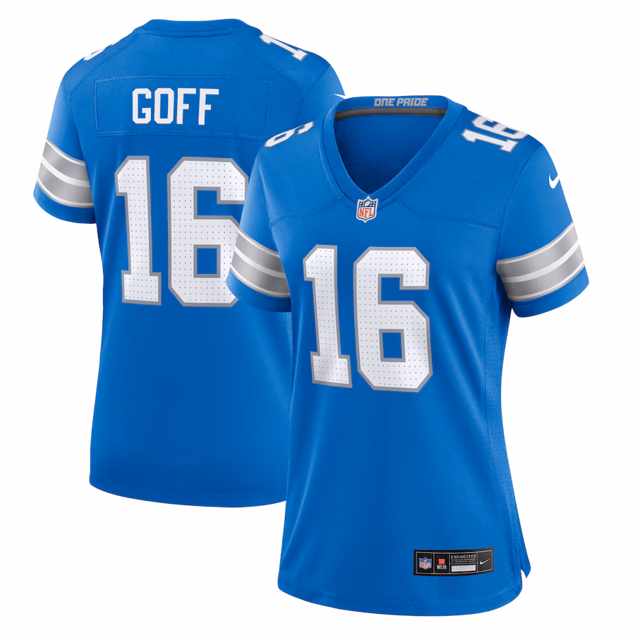 Women's Detroit Lions Jared Goff Nike Blue Game Jersey - Ujersey Shop