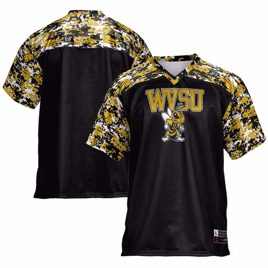 West Virginia State Yellow Jackets GameDay Greats Football Jersey - Black - Ujersey Shop