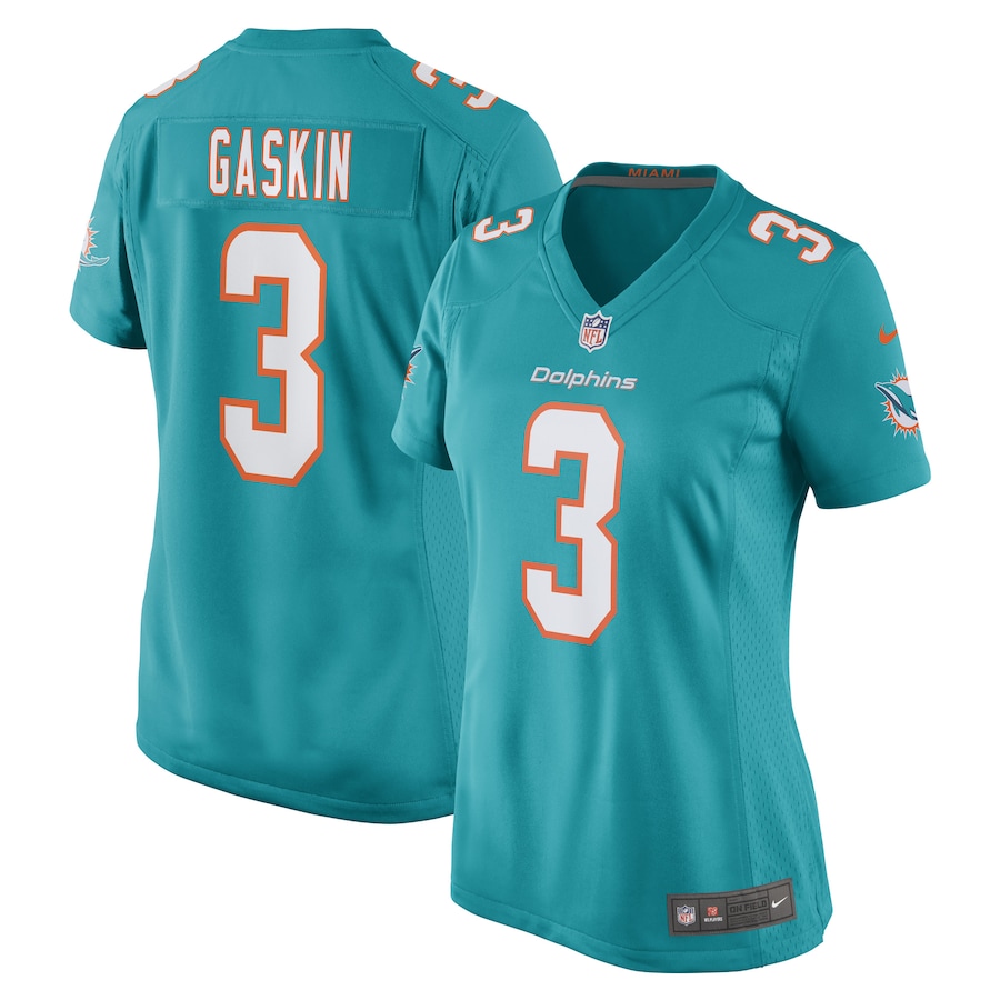 Women's Miami Dolphins Myles Gaskin Nike Aqua Game Player Jersey - Ujersey Shop