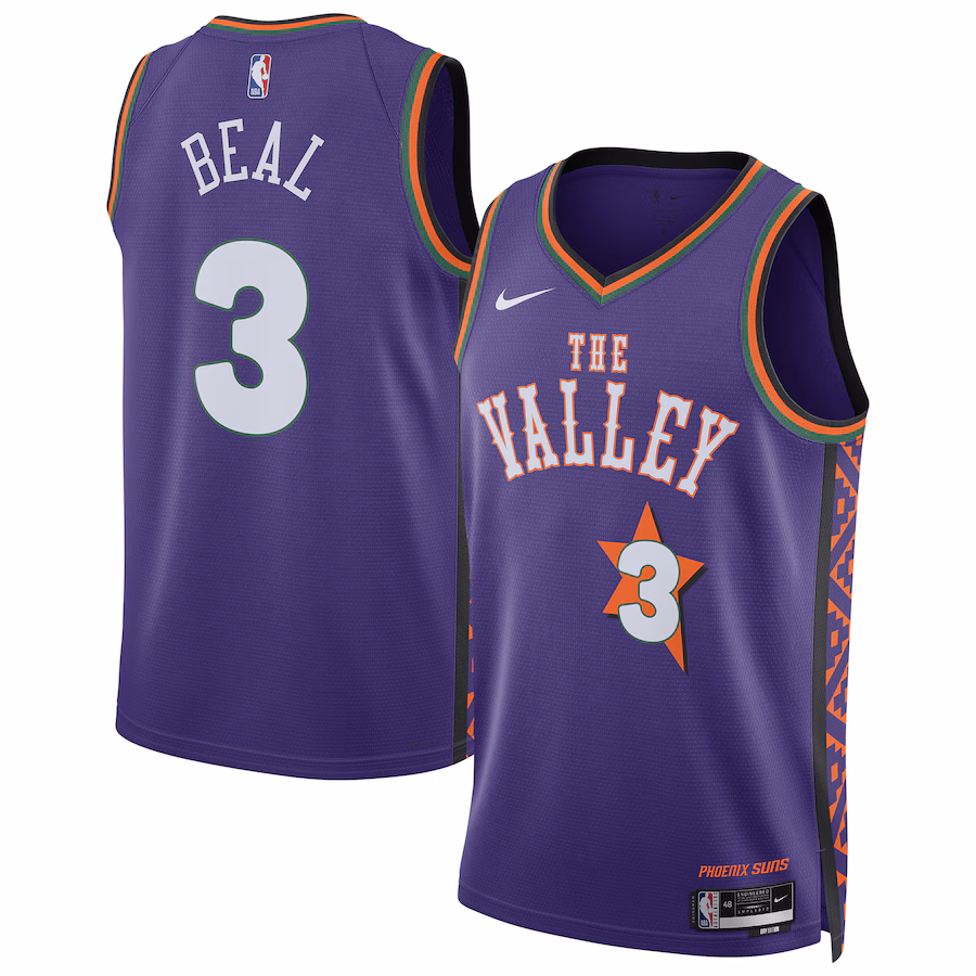 Unisex Phoenix Suns Bradley Beal Nike Purple 2024/25 Swingman Player Jersey - City Edition - Ujersey Shop