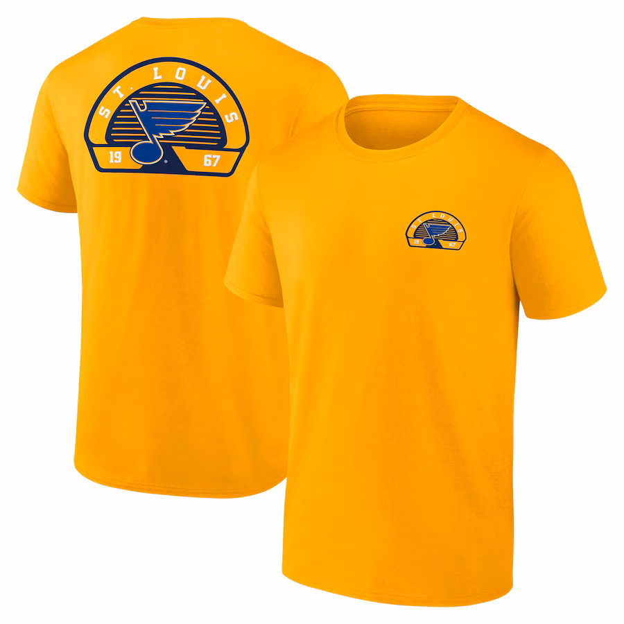 Men's St. Louis Blues Fanatics Gold Valor T-Shirt - Ujersey Shop