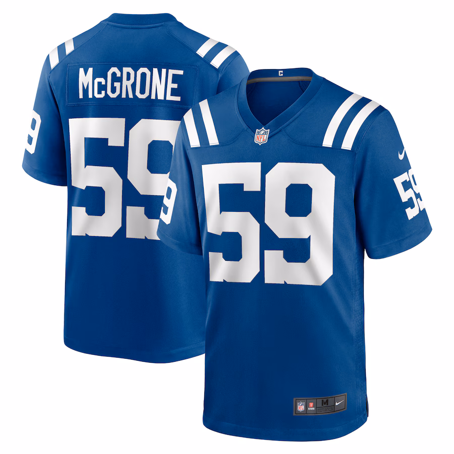 Men's Indianapolis Colts Cameron McGrone Nike  Royal Team Game Jersey - Ujersey Shop