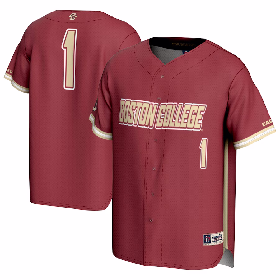 #1 Boston College Eagles GameDay Greats  Lightweight Baseball Fashion Jersey – Maroon - Ujersey Shop