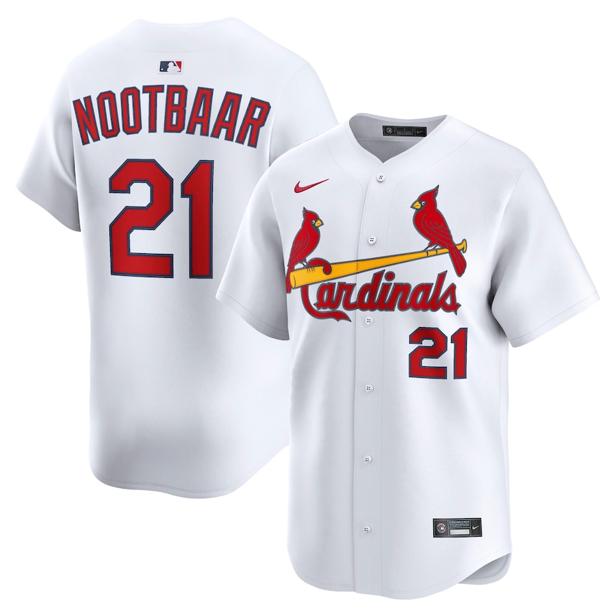 Men's St. Louis Cardinals Lars Nootbaar Nike White Alternate Limited Player Jersey - Ujersey Shop