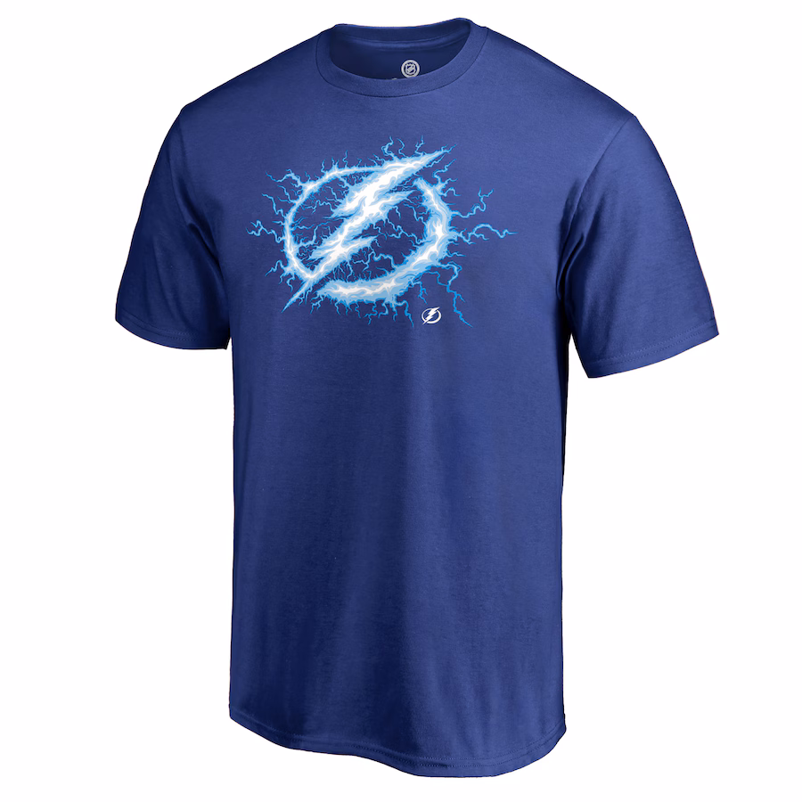 Men's Tampa Bay Lightning Blue Logo Hometown Collection Local T-Shirt - Ujersey Shop