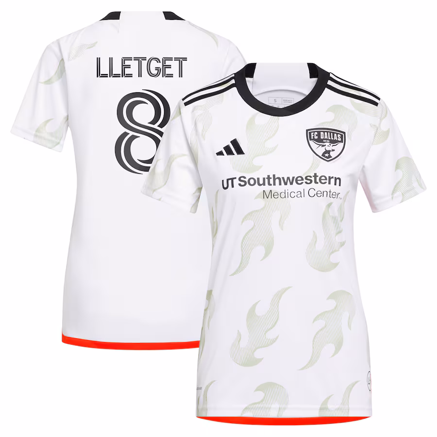 Women's FC Dallas Sebastian Lletget adidas White 2024 Burn Baby Burn Replica Player Jersey - Ujersey Shop