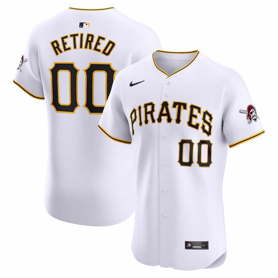 Men's Pittsburgh Pirates Nike White Home Elite Pick-A-Player Retired Roster Jersey - Ujersey Shop