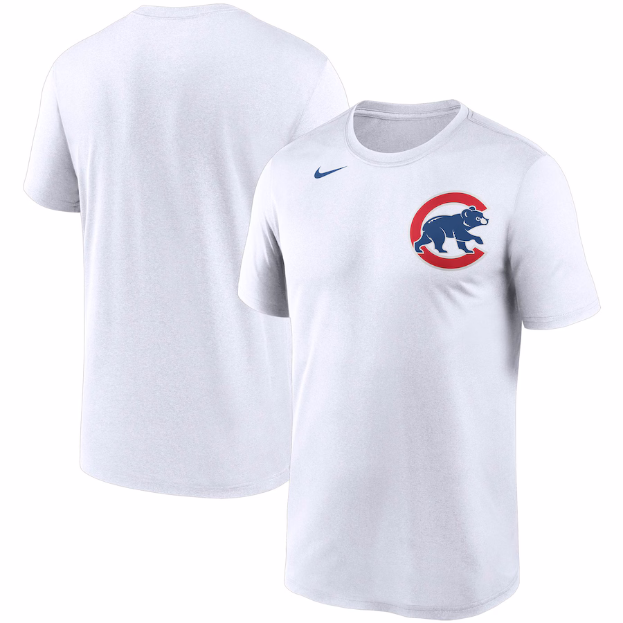 Men's Chicago Cubs Nike White Wordmark Legend Performance T-Shirt - Ujersey Shop